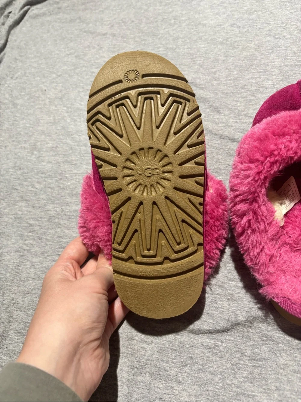 UGG Kids Hot Pink Slip-On Slippers